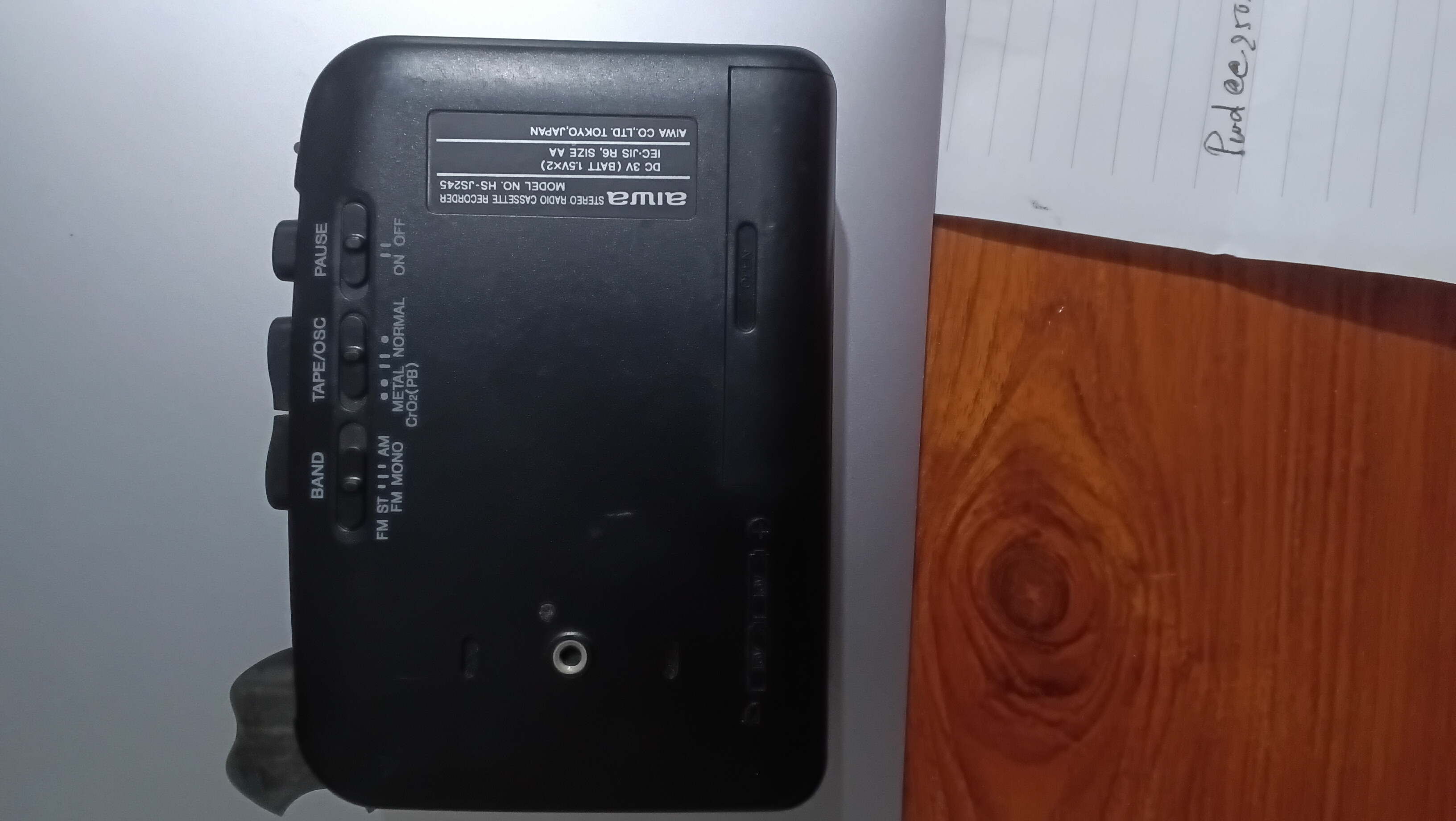 วินเทจ Aiwa HS-JS245 สายพานเทปขาด วิทยุปกติ